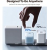 TORRAS IceNano 30W USB C Wall Charger, Ultra Mini Foldable Fast Charger Block with Cooling Tech, Compact Travel Wall Charger for iPhone 17/16/15, Samsung, iPad, Light Blue (5.6ft Cable Included)(Light Blue)