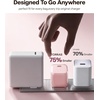 TORRAS IceNano 30W USB C Wall Charger, Ultra Mini Foldable Fast Charger Block with Cooling Tech, Compact Travel Wall Charger for iPhone 17/16/15, Samsung, iPad, Light Blue (5.6ft Cable Included)(Light Pink)