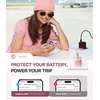 TORRAS IceNano 30W USB C Wall Charger, Ultra Mini Foldable Fast Charger Block with Cooling Tech, Compact Travel Wall Charger for iPhone 17/16/15, Samsung, iPad, Light Blue (5.6ft Cable Included)(Light Pink)