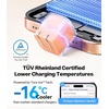 TORRAS IceNano USB C Charger Block, 45W Ultra-Mini Foldable Portable Fast Charging for iPhone 17/16/15 Series, iPad Pro, Compatible with TORRAS Case, Glacier White(Vibrant Orange)