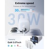 TORRAS IceNano USB C Charger Block, 45W Ultra-Mini Foldable Portable Fast Charging for iPhone 17/16/15 Series, iPad Pro, Compatible with TORRAS Case, Glacier White(Glacier White)