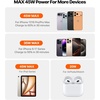 TORRAS IceNano USB C Charger Block, 45W Ultra-Mini Foldable Portable Fast Charging for iPhone 17/16/15 Series, iPad Pro, Compatible with TORRAS Case, Glacier White(Vibrant Orange)