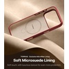 TORRAS Liquid Silicone for iPhone 16 Pro Case with 360 Spin Magnetic Ring Stand with Camera Control, Fit for MagSafe, OStand Q3 Silicone Non-Slip Protective Case for iPhone 16 Pro, Obsidian Black(Red)