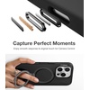 TORRAS Liquid Silicone for iPhone 16 Pro Case with 360 Spin Magnetic Ring Stand with Camera Control, Fit for MagSafe, OStand Q3 Silicone Non-Slip Protective Case for iPhone 16 Pro, Obsidian Black(Black)