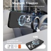TORRAS Liquid Silicone for iPhone 16 Pro Case with 360 Spin Magnetic Ring Stand with Camera Control, Fit for MagSafe, OStand Q3 Silicone Non-Slip Protective Case for iPhone 16 Pro, Obsidian Black(Black)