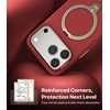 TORRAS Liquid Silicone for iPhone 16 Pro Case with 360 Spin Magnetic Ring Stand with Camera Control, Fit for MagSafe, OStand Q3 Silicone Non-Slip Protective Case for iPhone 16 Pro, Obsidian Black(Red)