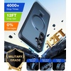 TORRAS Magnetic Ostand for Samsung Galaxy S24 Case 6.2″ [Compatible with MagSafe][Military Grade Drop Tested] [Ring Holder][Build in Kickstand] Matte Translucent Slim Back Soft Edge with Stand,Black