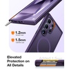 TORRAS Magnetic Shockproof Case for Samsung Galaxy S25 Plus, [12FT Military Grade Protection] [Fit for MagSafe], Translucent Slim Case for Samsung S25+Plus Case Anti-Fingerprint Anti-Scratch, Black(Purple)