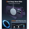 TORRAS Magnetic Shockproof for iPhone 16 Pro Max Case, [4X Military-Grade Protection] [Compatible with MagSafe] Translucent Case for iPhone 16 Pro Max Anti-Scratch Guardian 6.9″(Purple)