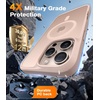 TORRAS Magnetic Shockproof for iPhone 16 Pro Max Case, [4X Military-Grade Protection] [Compatible with MagSafe] Translucent Case for iPhone 16 Pro Max Anti-Scratch Guardian 6.9″(Desert Titanium White)