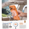 TORRAS Magnetic Shockproof for iPhone 17 Pro Case, Camera Control, Compatible with MagSafe, Military-Grade Protection, Stronger Slim Translucent Phone Case for iPhone 17 Pro, Black(Cosmic Orange)