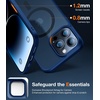 TORRAS Magnetic Shockproof for iPhone 17 Pro Case, Camera Control, Compatible with MagSafe, Military-Grade Protection, Stronger Slim Translucent Phone Case for iPhone 17 Pro, Black(Blue)