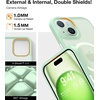 TORRAS Magnetic Shockproof for iPhone 17 case with Camera Control, [12FT Military Grade Drop Protection][Fit for MagSafe], Slim Translucent Anti-Fingerprint & Soft Touch Case for iPhone 17, Black(Green)