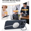 TORRAS Magnetic Slim Fit for iPhone 16 Pro Max Case with Stand, Ultra-Thin 16 Pro Max Phone Case Compatible with MagSafe, Built-in Stash Stand, Light Anti-Scratch Matte Hard PC 6.9 inch, Black(1-Black Titanium)