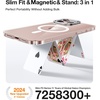 TORRAS Magnetic Slim Fit for iPhone 16 Pro Max Case with Stand, Ultra-Thin 16 Pro Max Phone Case Compatible with MagSafe, Built-in Stash Stand, Light Anti-Scratch Matte Hard PC 6.9 inch, Black(5-Diamond Clear)