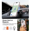TORRAS Magnetic Slim Fit for iPhone 16 Pro Max Case with Stand, Ultra-Thin 16 Pro Max Phone Case Compatible with MagSafe, Built-in Stash Stand, Light Anti-Scratch Matte Hard PC 6.9 inch, Black(5-Diamond Clear)