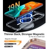 TORRAS Magnetic Slim Fit for iPhone 16 Pro Max Case with Stand, Ultra-Thin 16 Pro Max Phone Case Compatible with MagSafe, Built-in Stash Stand, Light Anti-Scratch Matte Hard PC 6.9 inch, Black(5-Diamond Clear)