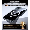 TORRAS Magnetic Slim-Fit for iPhone 16 Case 6.1 inch, Ultra-Thin 16 Phone Case Compatible with MagSafe Phone 16 Case, Light Anti-Scratch Matte Hard PC Bayer OriginFit, Black(Diamond Clear)