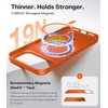 TORRAS Magnetic Slim-Fit for iPhone 17 PRO MAX Case, Ultra-Thin 17 ProMax Phone Case Compatible with MagSafe, Light Anti-Scratch Matte Hard PC Bayer 6.9 inch OriginFit, Deep Blue(5-Glossy Orange)