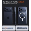 TORRAS Magnetic Slim-Fit for iPhone 17 PRO MAX Case, Ultra-Thin 17 ProMax Phone Case Compatible with MagSafe, Light Anti-Scratch Matte Hard PC Bayer 6.9 inch OriginFit, Deep Blue(4-Diamond Clear)