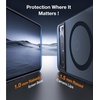 TORRAS Magnetic & Stand for Google Pixel 8 Pro Case, Fit for MagSafe, 12FT Mil-Grade Drop Protection, Slim Fit for Google Pixel 8 Pro Phone Case with Built-in Flush Kickstand, Translucent Matte Black(Black)