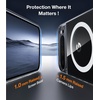 TORRAS Magnetic & Stand for Google Pixel 9 Pro XL Case Clear, Fit for MagSafe, 12FT Mil-Grade Drop Protection, Slim Fit for Google Pixel 9 Pro XL Phone Case with Built-in Kickstand, Diamond Clear(Clear)