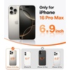 TORRAS Magnetic for iPhone 16 Pro Max Case Silicone with Stand, Fit for MagSafe, 360 Ring Stand with Camera Control, Ostand Q3 Silicone Rubber Soft Case for iPhone 16 Pro Max 6.9”, Dune Beige(Black)