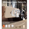 TORRAS Magnetic for iPhone 16 Pro Max Case Silicone with Stand, Fit for MagSafe, 360 Ring Stand with Camera Control, Ostand Q3 Silicone Rubber Soft Case for iPhone 16 Pro Max 6.9”, Dune Beige(Beige)