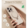 TORRAS Magnetic for iPhone 16 Pro Max Case Silicone with Stand, Fit for MagSafe, 360 Ring Stand with Camera Control, Ostand Q3 Silicone Rubber Soft Case for iPhone 16 Pro Max 6.9”, Dune Beige(Dune Beige)