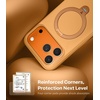 TORRAS Magnetic for iPhone 16 Pro Max Case Silicone with Stand, Fit for MagSafe, 360 Ring Stand with Camera Control, Ostand Q3 Silicone Rubber Soft Case for iPhone 16 Pro Max 6.9”, Dune Beige(Pastel Orange)