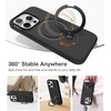 TORRAS Magnetic for iPhone 16 Pro Max Case Silicone with Stand, Fit for MagSafe, 360 Ring Stand with Camera Control, Ostand Q3 Silicone Rubber Soft Case for iPhone 16 Pro Max 6.9”, Dune Beige(Black)