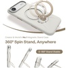 TORRAS Magnetic for iPhone 16 Pro Max Case Silicone with Stand, Fit for MagSafe, 360 Ring Stand with Camera Control, Ostand Q3 Silicone Rubber Soft Case for iPhone 16 Pro Max 6.9”, Dune Beige(17 Air-Ivory)