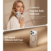 TORRAS Magnetic for iPhone 16 Pro Max Case Silicone with Stand, Fit for MagSafe, 360 Ring Stand with Camera Control, Ostand Q3 Silicone Rubber Soft Case for iPhone 16 Pro Max 6.9”, Dune Beige(Beige)