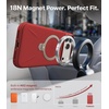 TORRAS Magnetic for iPhone 16 Pro Max Case Silicone with Stand, Fit for MagSafe, 360 Ring Stand with Camera Control, Ostand Q3 Silicone Rubber Soft Case for iPhone 16 Pro Max 6.9”, Dune Beige(Red)
