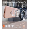TORRAS Magnetic for iPhone 16 Pro Max Case Silicone with Stand, Fit for MagSafe, 360 Ring Stand with Camera Control, Ostand Q3 Silicone Rubber Soft Case for iPhone 16 Pro Max 6.9”, Dune Beige(Bliss Pink)