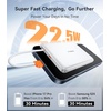 TORRAS MiniMag Power Bank,Ultra-Slim 10,000mAh Magnetic Wireless Portable Charger, 22.5W Fast Charging iPhone Air Magnetic Battery Pack Designed for iPhone 17 Pro Max/17 Pro/Air/16/15/14/13/12, Gray(Glacier White)