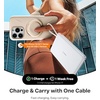 TORRAS MiniMag Power Bank,Ultra-Slim 10,000mAh Magnetic Wireless Portable Charger, 22.5W Fast Charging iPhone Air Magnetic Battery Pack Designed for iPhone 17 Pro Max/17 Pro/Air/16/15/14/13/12, Gray(Glacier White)