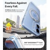 TORRAS O3 Fitness for iPhone 16 Pro Case Magnetic Stand, Fit for MagSafe, 360 Rotatable Stable Stand, Camera Control Button, Military-Grade Shockproof, Slim & Sleek, Mint Green Translucent(Crystal Clear)