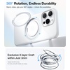 TORRAS O3 Fitness for iPhone 16 Pro Case Magnetic Stand, Fit for MagSafe, 360 Rotatable Stable Stand, Camera Control Button, Military-Grade Shockproof, Slim & Sleek, Mint Green Translucent(Glacier White)