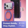 TORRAS O3 Hue for iPhone 17 Pro Case,4X Military-Grade Air Drop Protection with Shockproof Airbag Bumper,360 Strong Magnetic Stand Compatible with MagSafe,Colorblock Aesthetic 6.3 inch,Indigo Blue(Blush Pink)