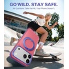 TORRAS O3 Hue for iPhone 17 Pro Case,4X Military-Grade Air Drop Protection with Shockproof Airbag Bumper,360 Strong Magnetic Stand Compatible with MagSafe,Colorblock Aesthetic 6.3 inch,Indigo Blue(Blush Pink)