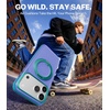 TORRAS O3 Hue for iPhone 17 Pro Max Case,4X Military-Grade Air Drop Protection with Shockproof Airbag Bumper,360 Magnetic Stand Compatible with MagSafe Phone Case,Colorblock Aesthetic,Indigo Blue(Indigo Blue)