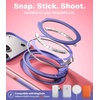 TORRAS O3 Hue for iPhone 17 Pro Max Case,4X Military-Grade Air Drop Protection with Shockproof Airbag Bumper,360 Magnetic Stand Compatible with MagSafe Phone Case,Colorblock Aesthetic,Indigo Blue(Blush Pink)