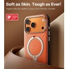 TORRAS Organic Leather for iPhone 17 Pro Case with Stand, Fit for Magsafe, 360 Spin Kickstand with Camera Control, Premium Leather Durable Stylish Q3 VegSkin for iPhone 17 Pro Phone Case, Burnt Orange(Burnt Orange)