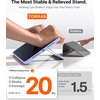 TORRAS Ostand K1 Guardian for iPad Pro 11 inch 4th/3rd/2nd/1st Generation 2022 2021 2020 2018 with Pencil Holder, Ultra Stable Stand, Multiple Adjustable Viewing Angles, Slim Protection, Black(Purple)