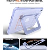 TORRAS Ostand K1 Guardian for iPad Pro 11 inch 4th/3rd/2nd/1st Generation 2022 2021 2020 2018 with Pencil Holder, Ultra Stable Stand, Multiple Adjustable Viewing Angles, Slim Protection, Black(Purple)