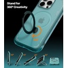 TORRAS Ostand Q3 Air for iPhone 16 Pro Max Case with 360 Magnetic Stand, Fit for MagSafe, Military Grade Drop Tested, Camera Control Button, Shockproof Phone Case for iPhone 16 Pro Max 6.9″, Black(Glacier Sprint)