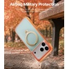 TORRAS Ostand Q3 Air for iPhone 16 Pro Max Case with 360 Magnetic Stand, Fit for MagSafe, Military Grade Drop Tested, Camera Control Button, Shockproof Phone Case for iPhone 16 Pro Max 6.9″, Black(Blush Sage)