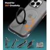 TORRAS Ostand Q3 Air for iPhone 16 Pro Max Case with 360 Magnetic Stand, Fit for MagSafe, Military Grade Drop Tested, Camera Control Button, Shockproof Phone Case for iPhone 16 Pro Max 6.9″, Black(Shadow Black)