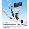 TORRAS Phone Lanyard with Hanging Loops, Adjustable Anti Theft Phone Strap Crossbody for iPhone 17 Pro Max,Skin-Friendly,2 Tabs, Universal Cell Phone Neck Lanyard for Daily & Outdoor Activities, Black(2-beige)